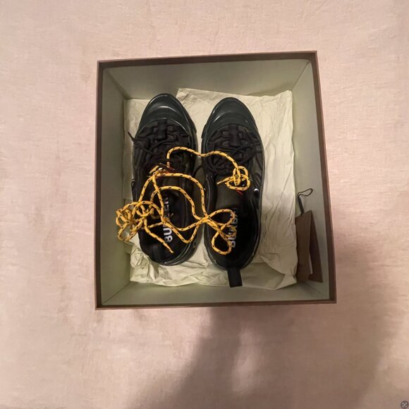 Burberry Nylon And Suede Arthur Sneakers In Green - Picture 12 of 13